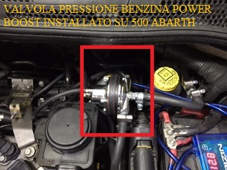 Regolatore pressione benzina doppia membrana cromato inox su 500 abarthBIZ